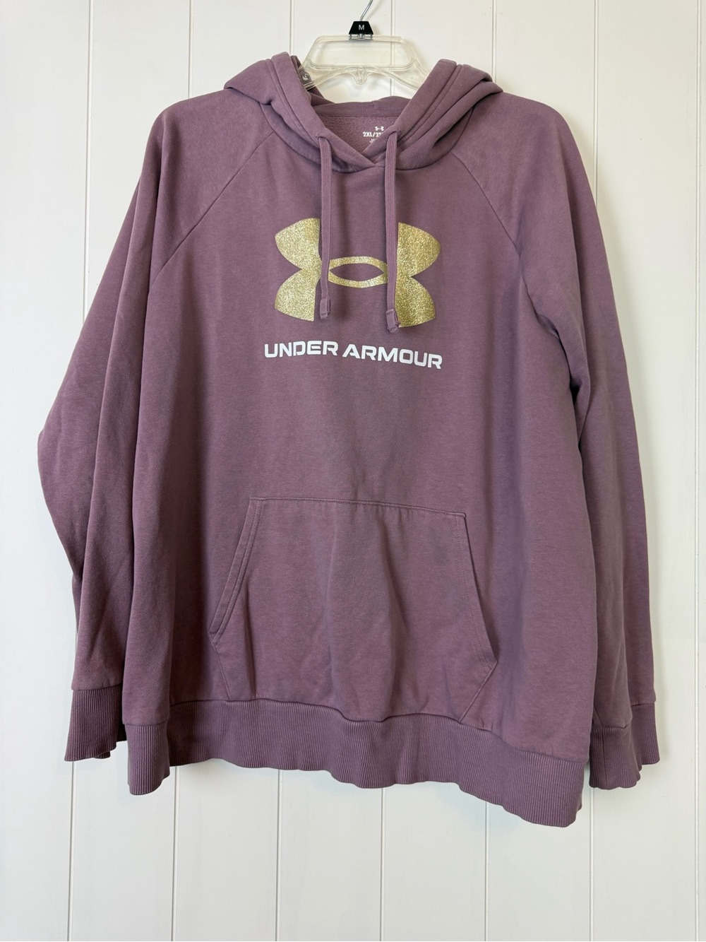 Under Armour Rival Fleece Shimmer Hoodie Size 2XL Purple